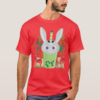 Hütte von Cottage- und Bubble-Teehasen T-Shirt
