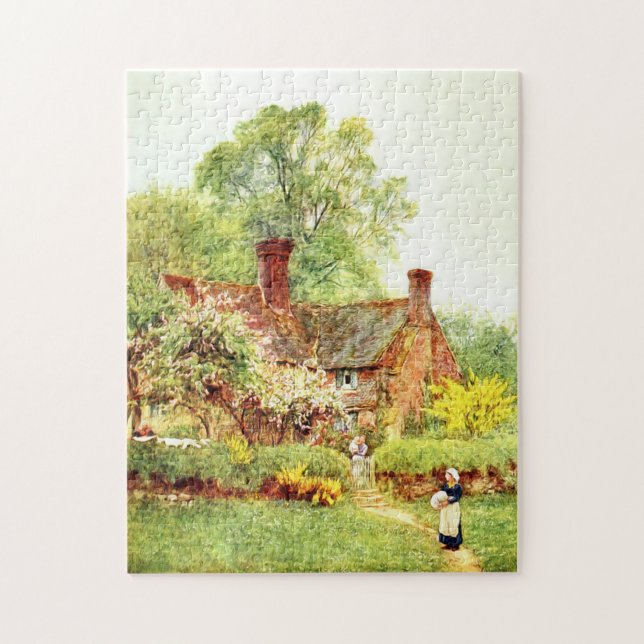 Hütte von Helen Allingham in Chiddingfold Puzzle (Vertikal)