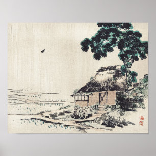 Hütte von Kōno Bairei Poster