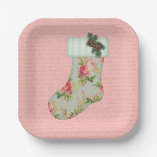 Hütte Weihnachts-Strumpf-Papierplatte Pappteller