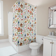 Hütte Whimsical Village, Pilze, Natur