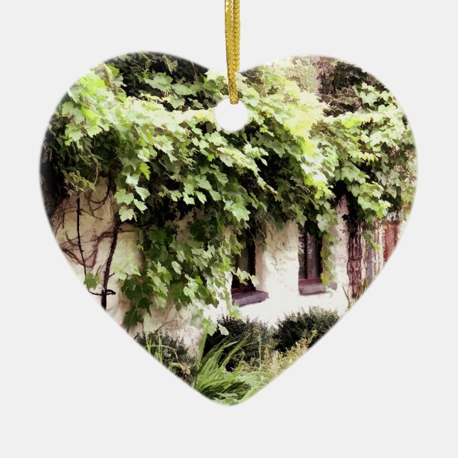 Hütte WISTERIEN Keramikornament (Vorne)