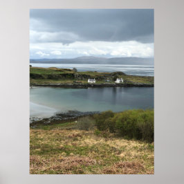 Hütten auf der Insel Jura in Schottland Poster