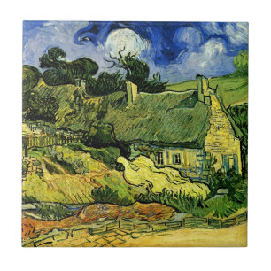 Hütten, Cordeville von Vincent van Gogh Fliese