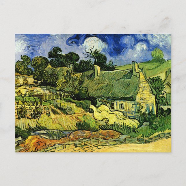Hütten, Cordeville von Vincent van Gogh Postkarte (Vorderseite)