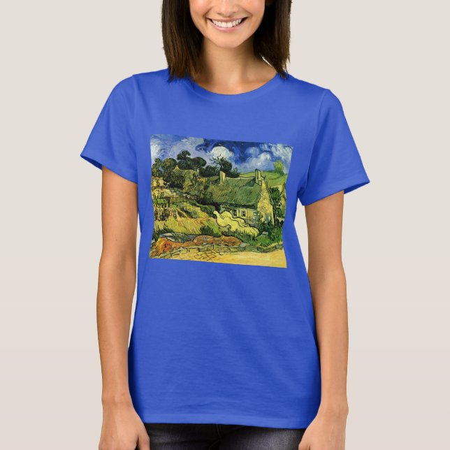 Hütten, Cordeville von Vincent van Gogh T-Shirt (Vorderseite)