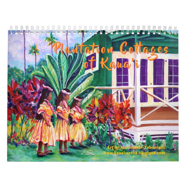 Hütten des Kauai Hawaii Kunstkalenders Kalender (Titelbild)
