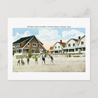 Hütten entlang der Küste, Fairfield, Connecticut Postkarte