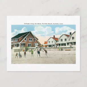 Hütten entlang der Küste, Fairfield, Conneticut Postkarte