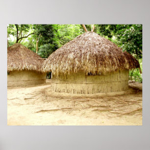 Hütten für Wattle und Daub Poster