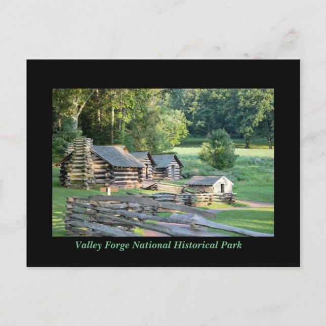 Hütten im Valley Forge Postkarte (Vorderseite)
