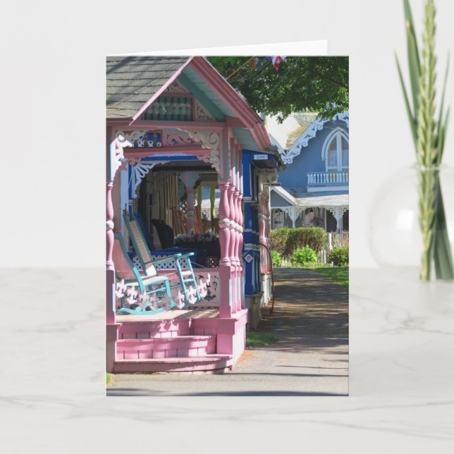 Hütten in einer Reihe - Martha's Vineyard Karte (Vorderseite)