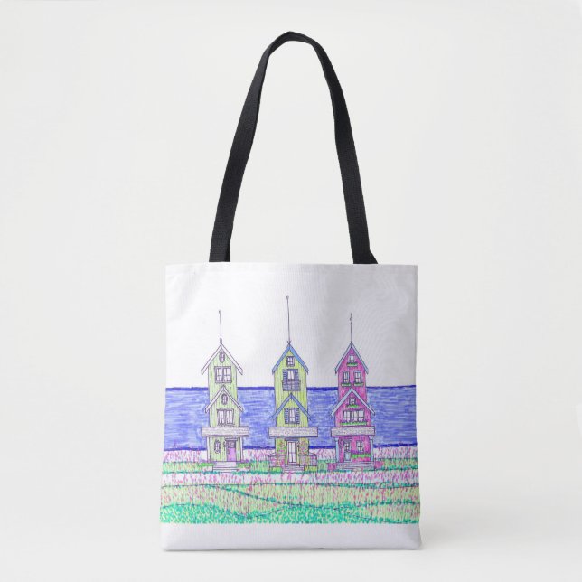 Hütten Tote Tasche (Vorderseite)