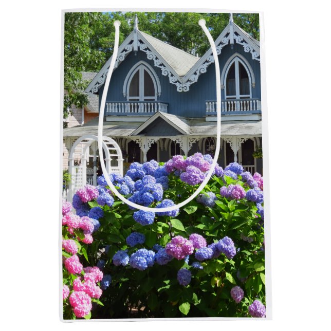 Hütten und Hydrangeas - Martha's Vineyard Mittlere Geschenktüte (Vorderseite)