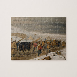 Hütten und warme Kleidung für die Armee, Platte Puzzle