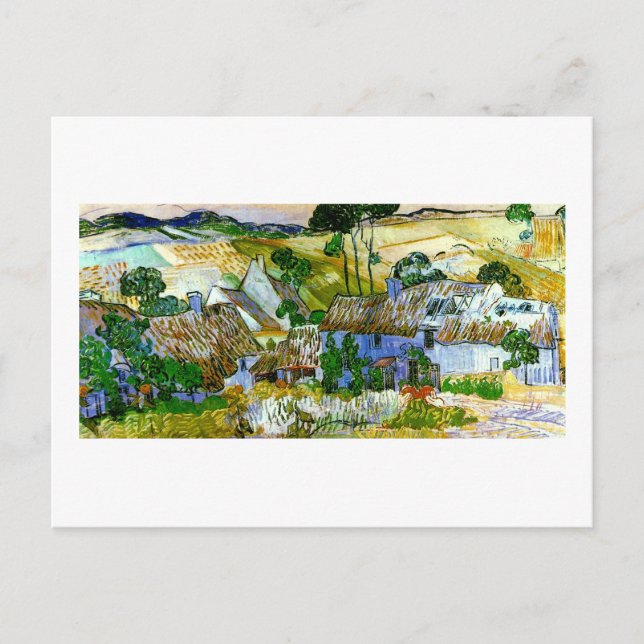 Hütten vom Hill Van Gogh Postkarte (Vorderseite)