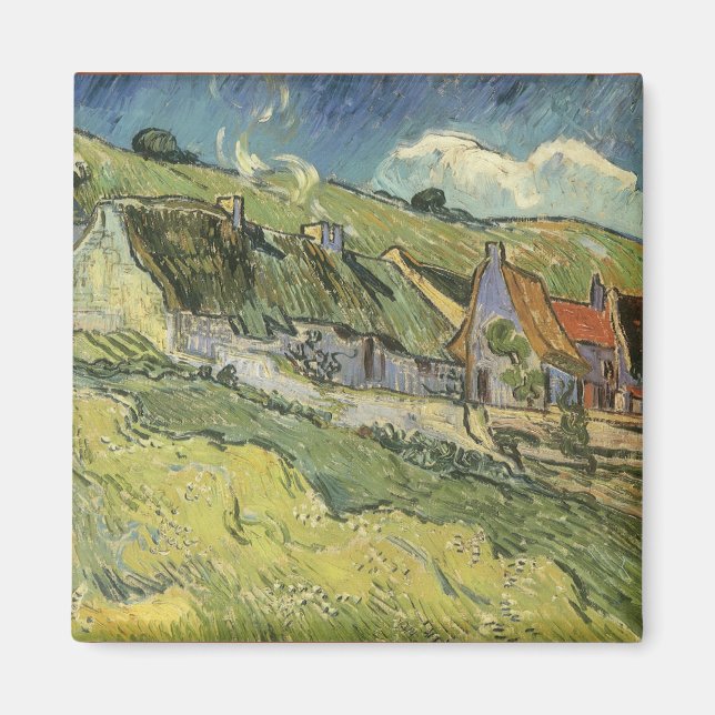 Hütten von Vincent van Gogh Magnet (Vorne)