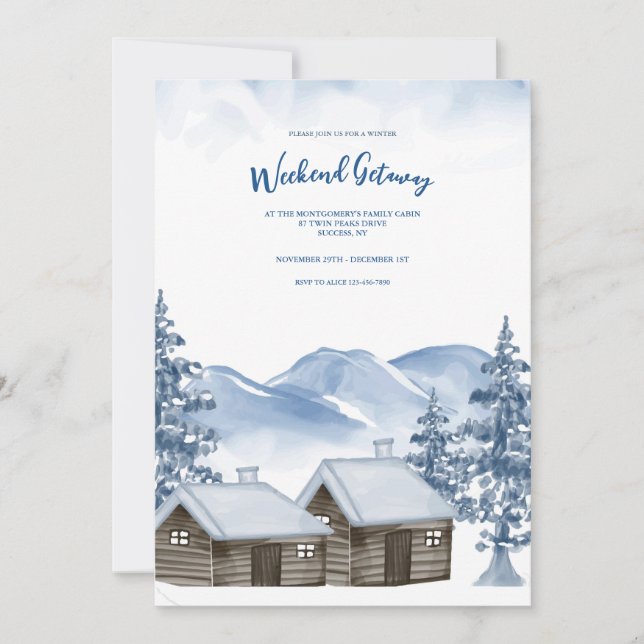 Hüttenfieber Einladung (Vorderseite)