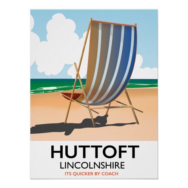 Huttoft Reiseplakat am Meer. Poster (Vorderseite)
