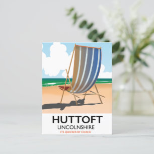 Huttoft Reiseplakat am Meer. Postkarte