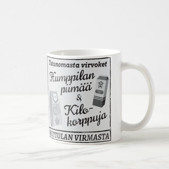 Huttulan piimää - sananmuunnos huumorimuki kaffeetasse (Rechts)
