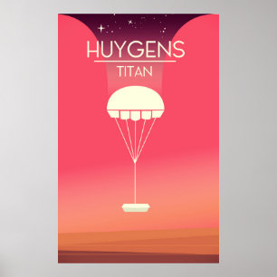 Huygens Titan Space Art Poster. Poster