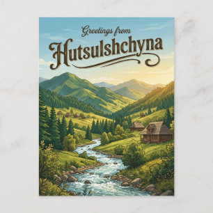 Huzulschtschyna Nationalpark Ukraine Postkarte