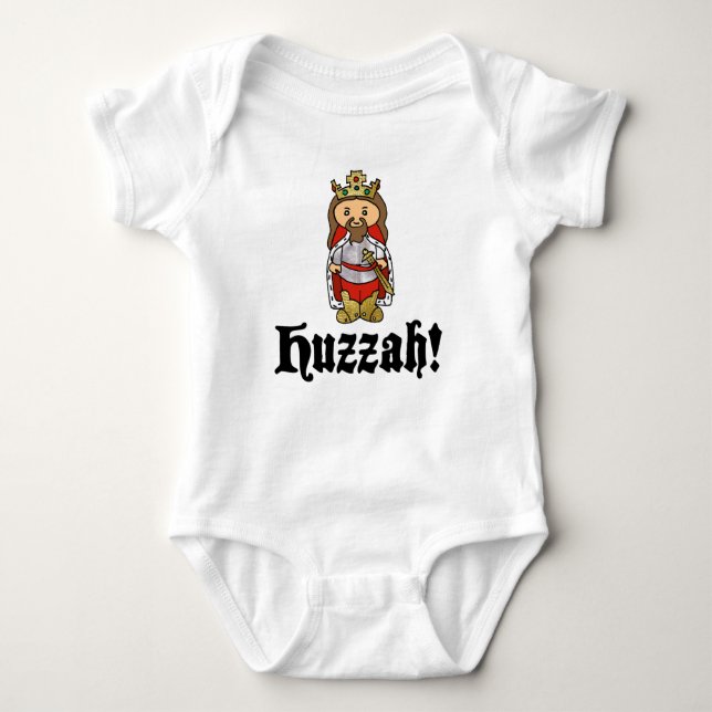 HUZZAH! Baby-Bodysuitt-shirt Königs Arthur Baby Strampler (Vorderseite)