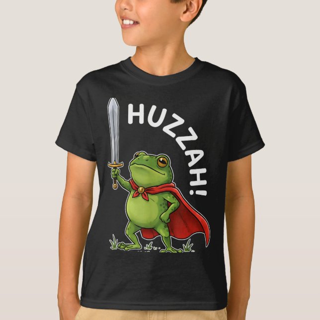 Huzzah Frog Knight Funny Sword Meme Frog Quote Men T-Shirt (Vorderseite)