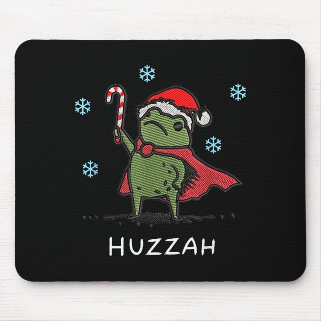 Huzzah Frog Knight Funny Sword Meme Quote Christma Mousepad (Vorne)