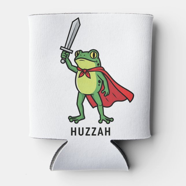 Huzzah Frog Knight Funny Sword Meme Zitat Dosenkühler (Vorderseite)