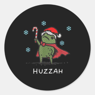 Huzzah Frosch Ritter Lustiges Schwert Meme Zitat W Runder Aufkleber
