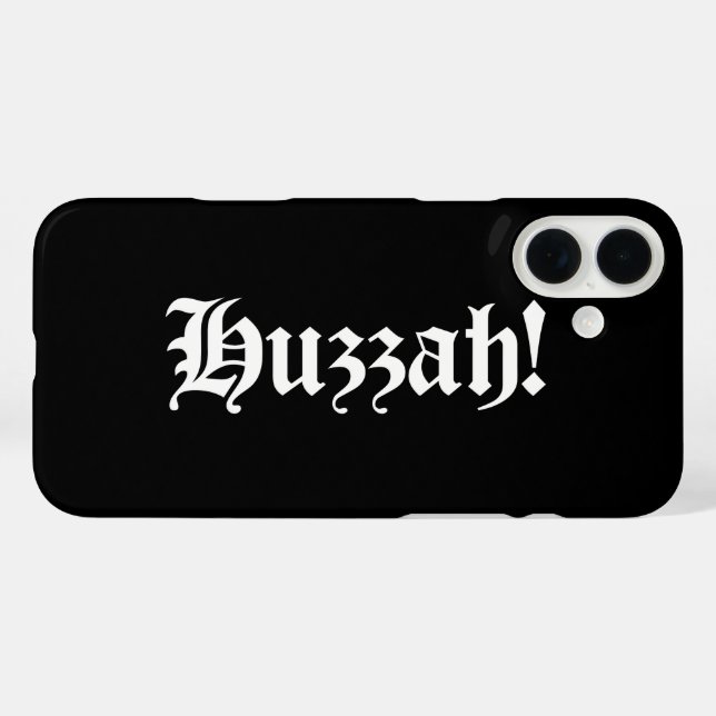 Huzzah! {Mittelalterliche Typografie} Case-Mate iPhone Hülle (Rückseite (Horizontal))