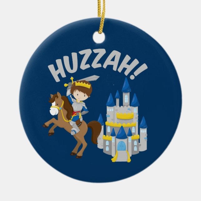 Huzzah Renaissance Faire Knight Keramikornament (Vorne)