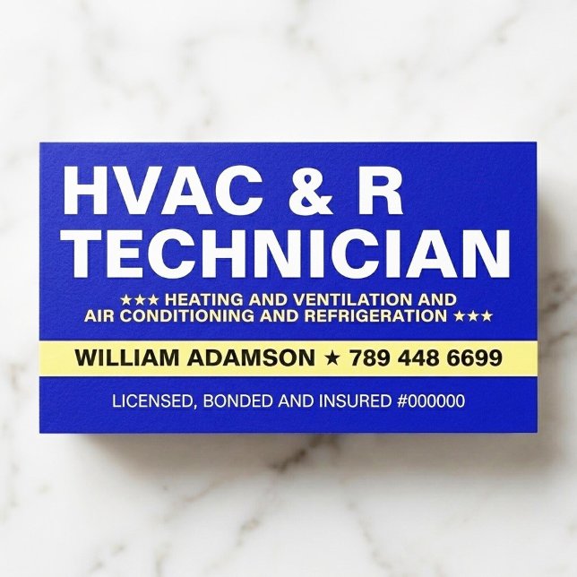 HVAC And Refrigeration Services | Technician Visitenkarte (CLIMATE CONTROL & THERMAL SYSTEMS EXPERT)