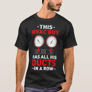 HVAC-Auftragnehmer haben ihre Aufgaben in einer Re T-Shirt