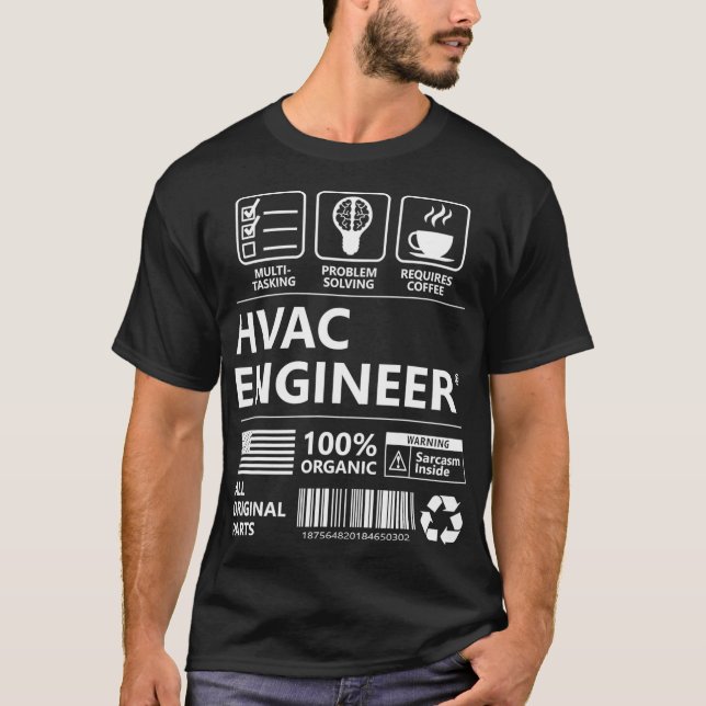 HVAC Engineer Funny Gift T-Shirt (Vorderseite)
