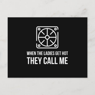 Hvac Funny, wenn die Ladys heiß werden, nennen sie Postkarte