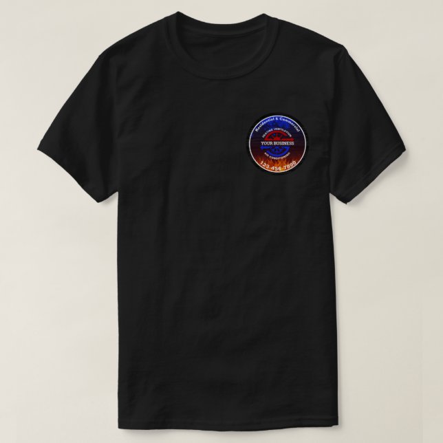 HVAC Heating and Air Dark T-Shirt (Design vorne)