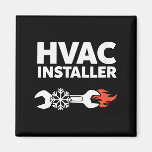 HVAC-Installateurin Lustiger HVAC-Techniker-Vater Magnet