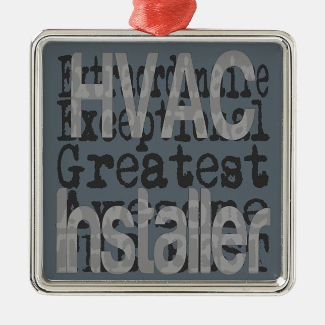 HVAC Installer Extraordinator Silbernes Ornament (Vorne)