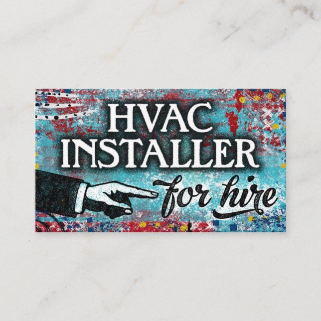 HVAC Installer für die Vermietung von Visitenkarte (Vorderseite)