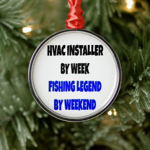 HVAC Installer-Lieben Fischen Ornament Aus Metall