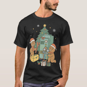 HVAC Lebkuchen-Weihnachts-Techniker-Bauarbeiter T-Shirt