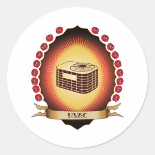 HVAC Mandorla Runder Aufkleber