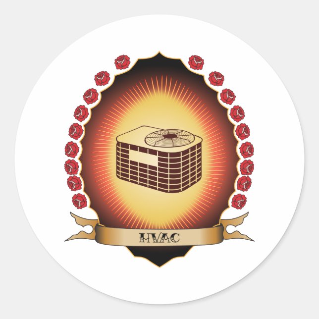 HVAC Mandorla Runder Aufkleber (Vorderseite)
