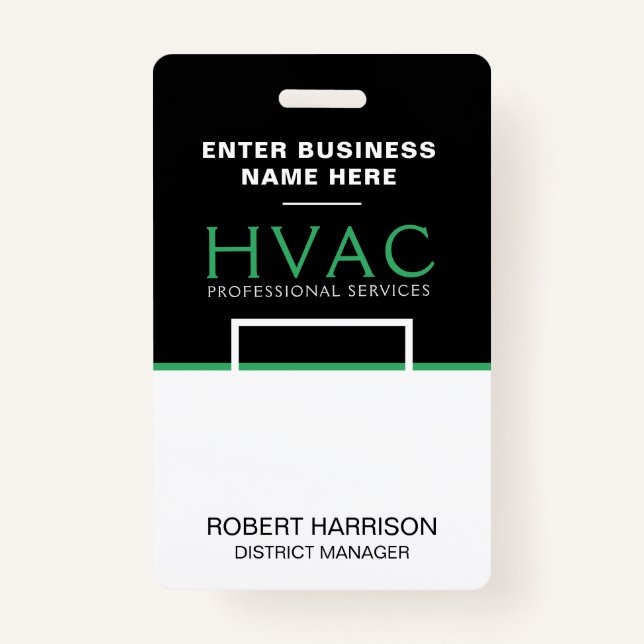 HVAC-Mitarbeiter Ausweis (Vorderseite)