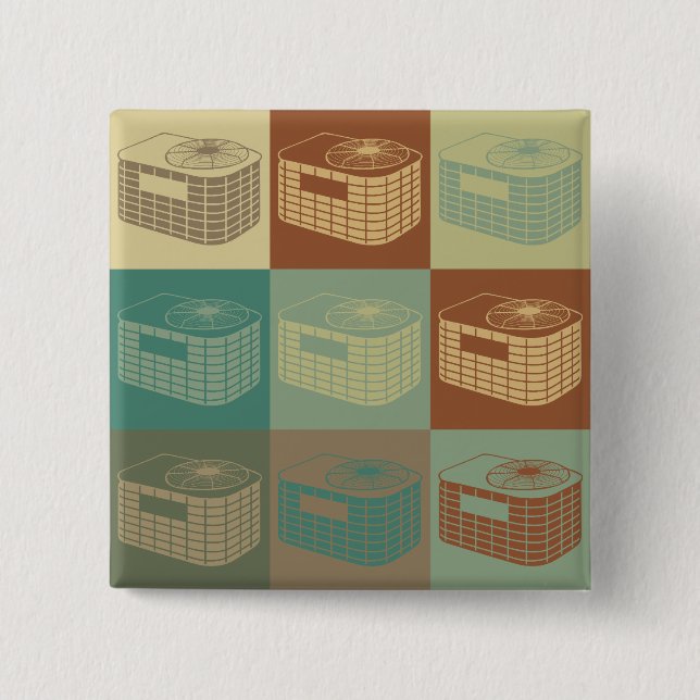 Hvac-Pop-Kunst Button (Vorderseite)