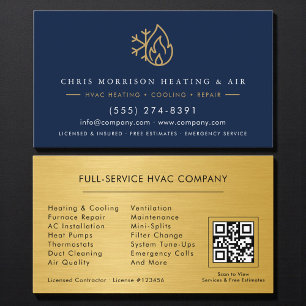HVAC-Reparatur- und Installations-QR-Code Visitenkarte