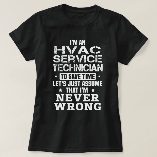 HVAC-Servicetechniker T-Shirt (Design vorne)